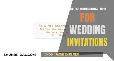 Return Address Labels: Wedding Invitation Etiquette Simplified