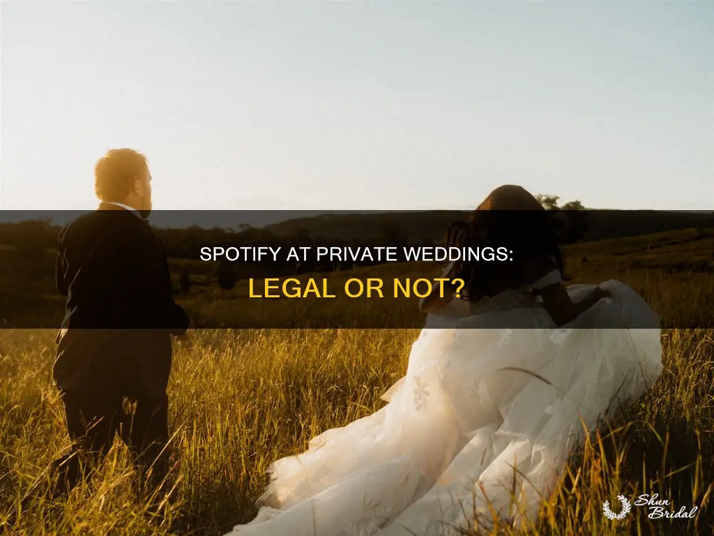 can I use spotify for weddings on private property