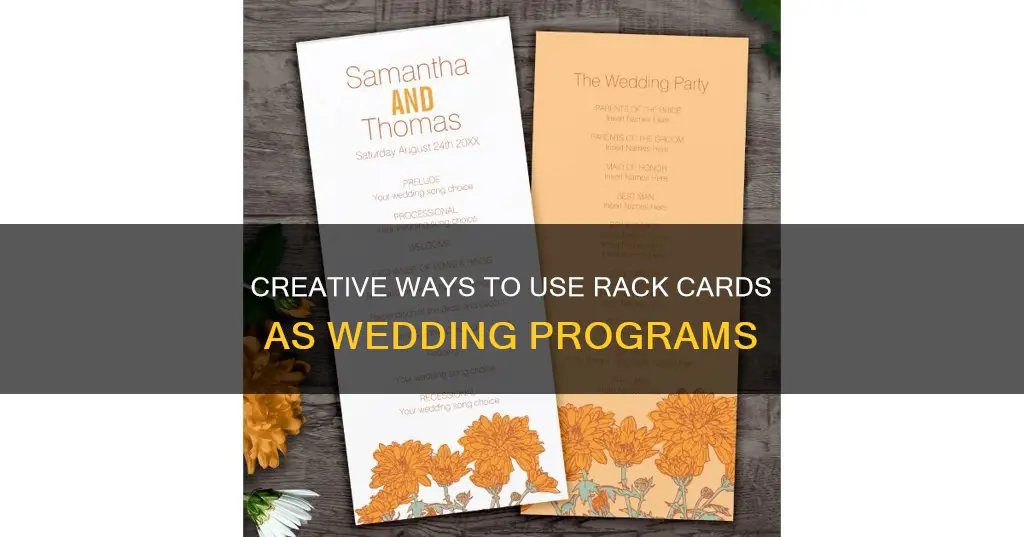 can I use wedding program on rack card