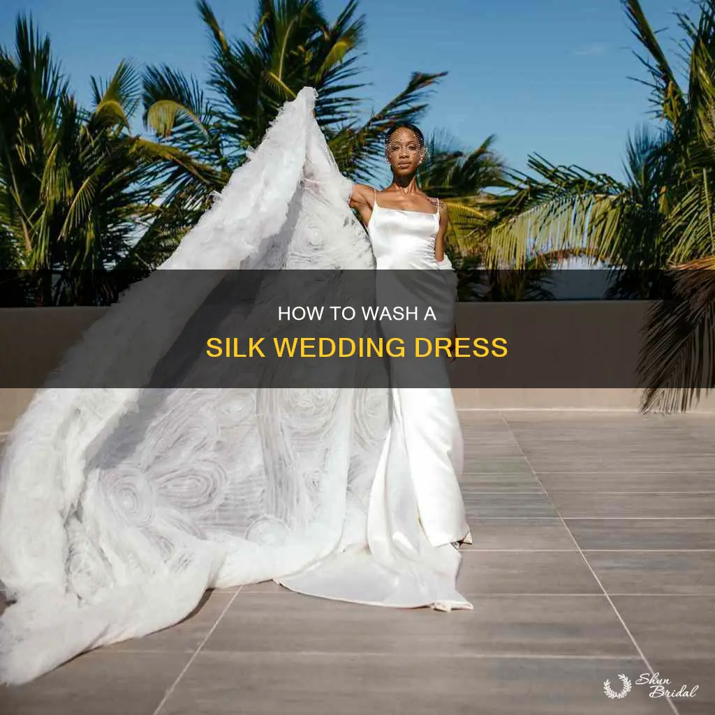 can I wash a silk wedding dress