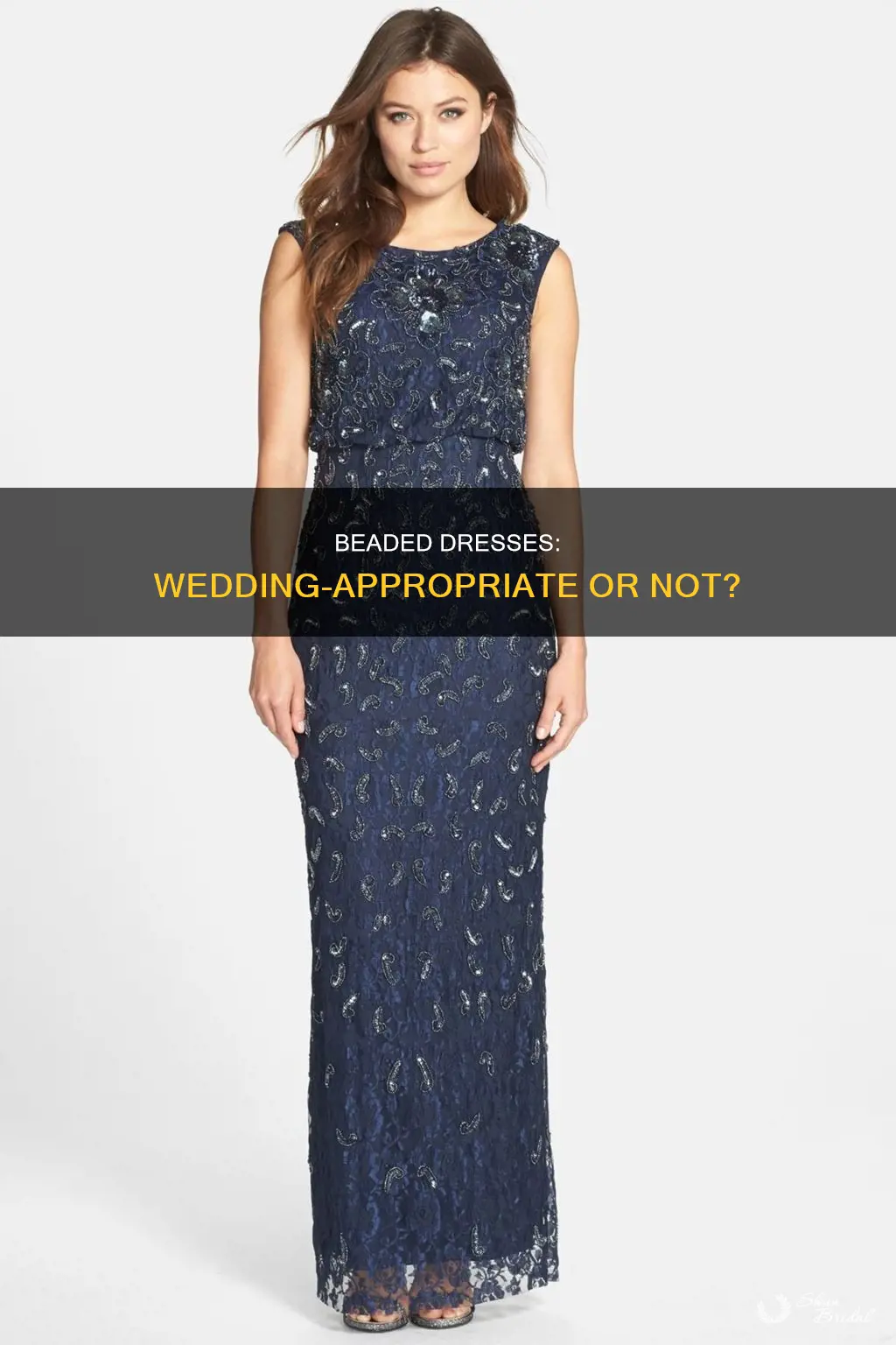 can I wear a beaded dress to a wedding