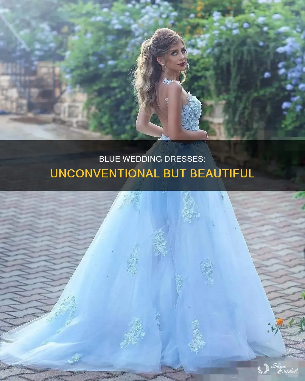 can I wear a blue wedding dress