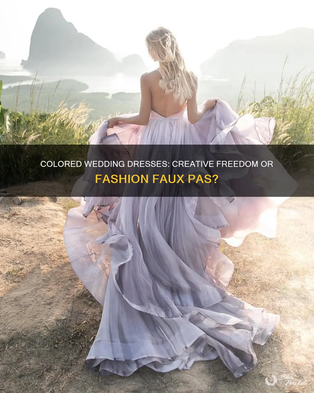 can I wear a colored wedding dress