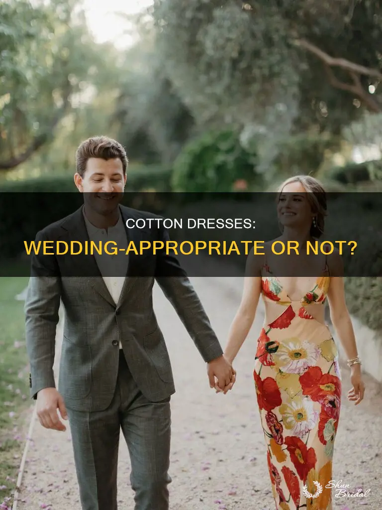 can I wear a cotton dress to a wedding