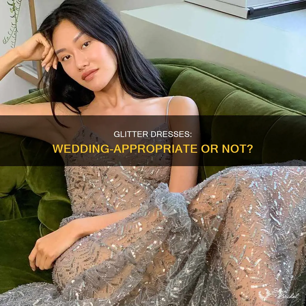 can I wear a glitter dress to a wedding