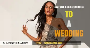 How to Shine at Weddings: Gold Sequin Dress