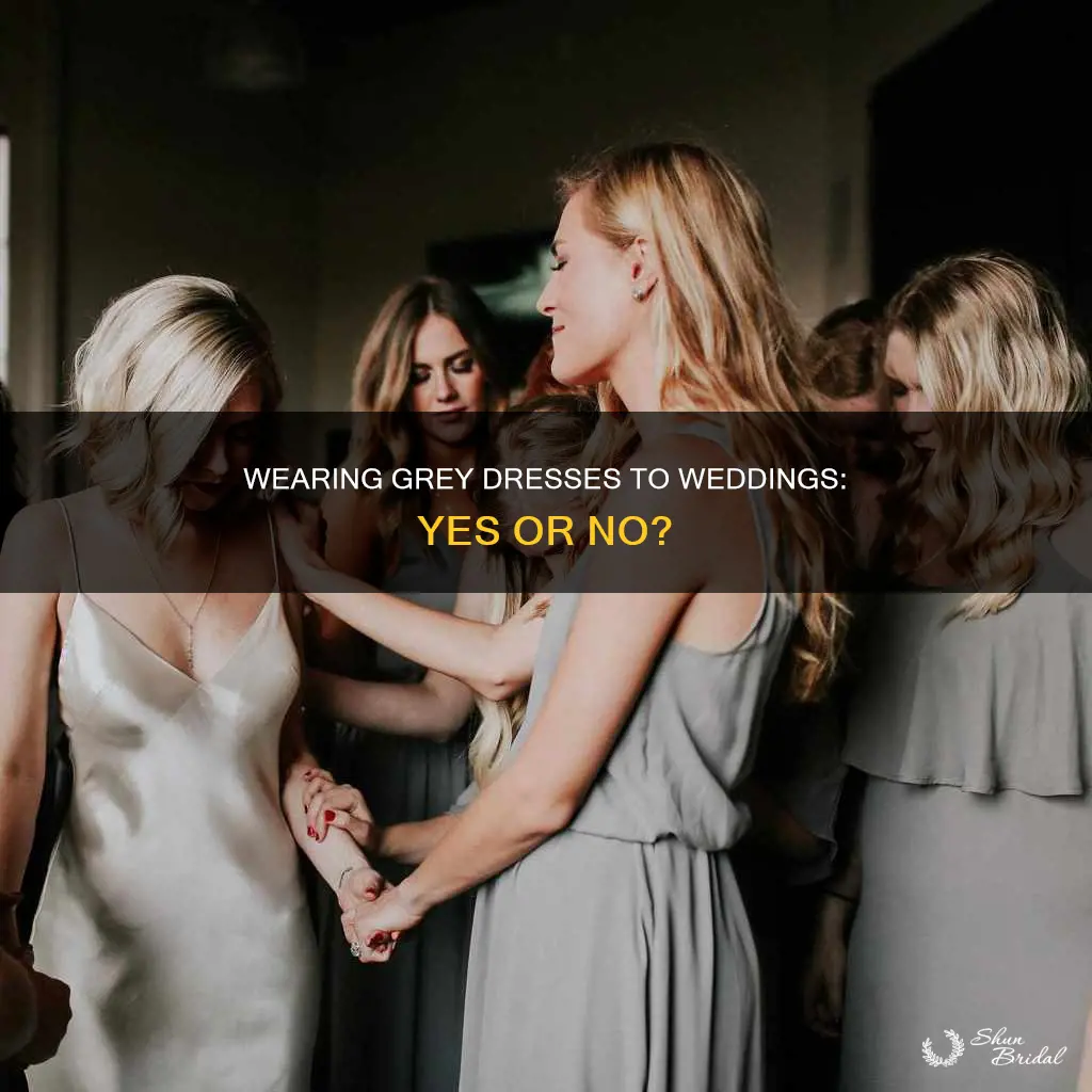 can I wear a grey dress to a wedding