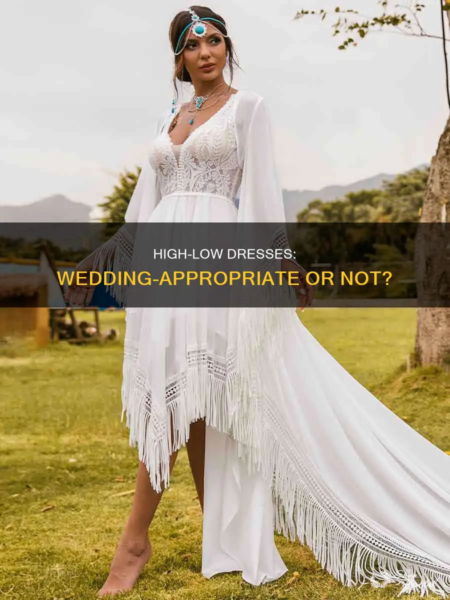 can I wear a high low dress to a wedding