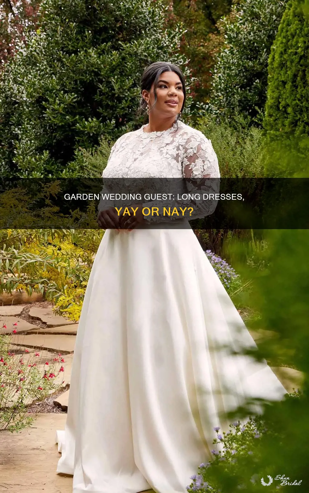 can I wear a long dress to a garden wedding
