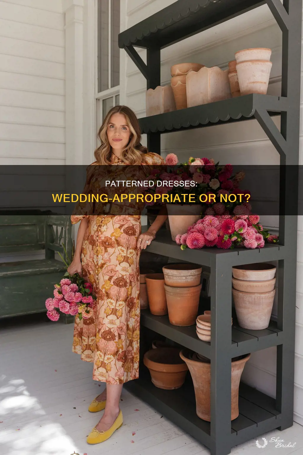 can I wear a patterned dress to a wedding