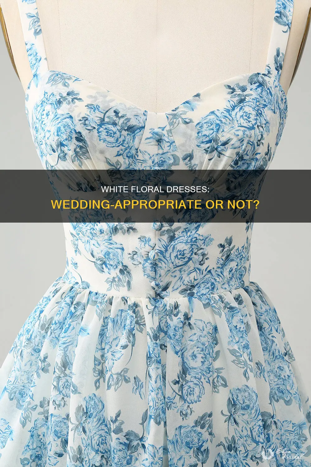 can I wear a white floral dress to wedding