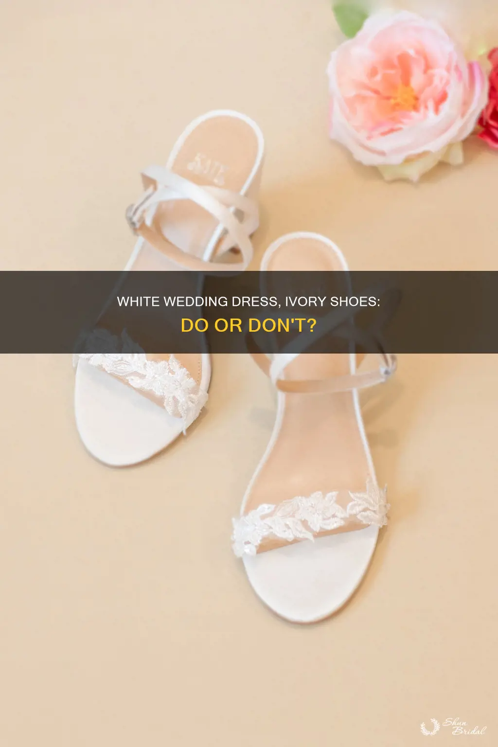 can I wear a white wedding dress and ivory shoes