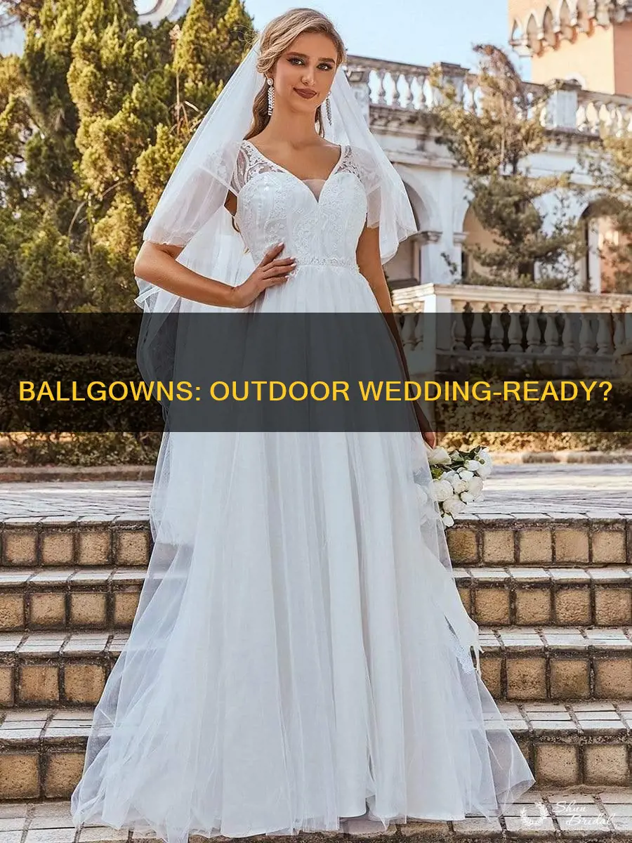 can I wear ballgown wedding dress outisde