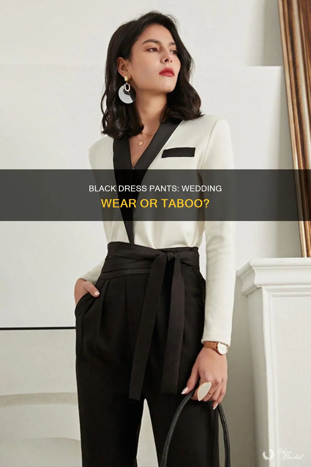 can I wear black dress pants to a wedding