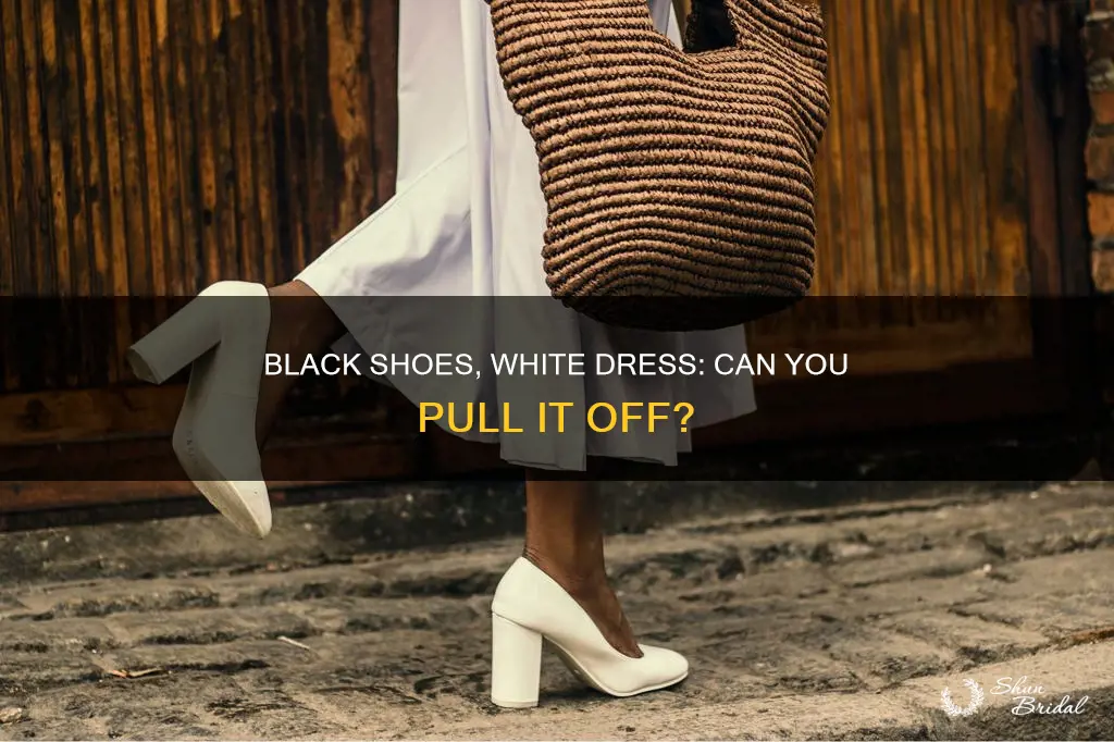 can I wear black shoes with a white wedding dress