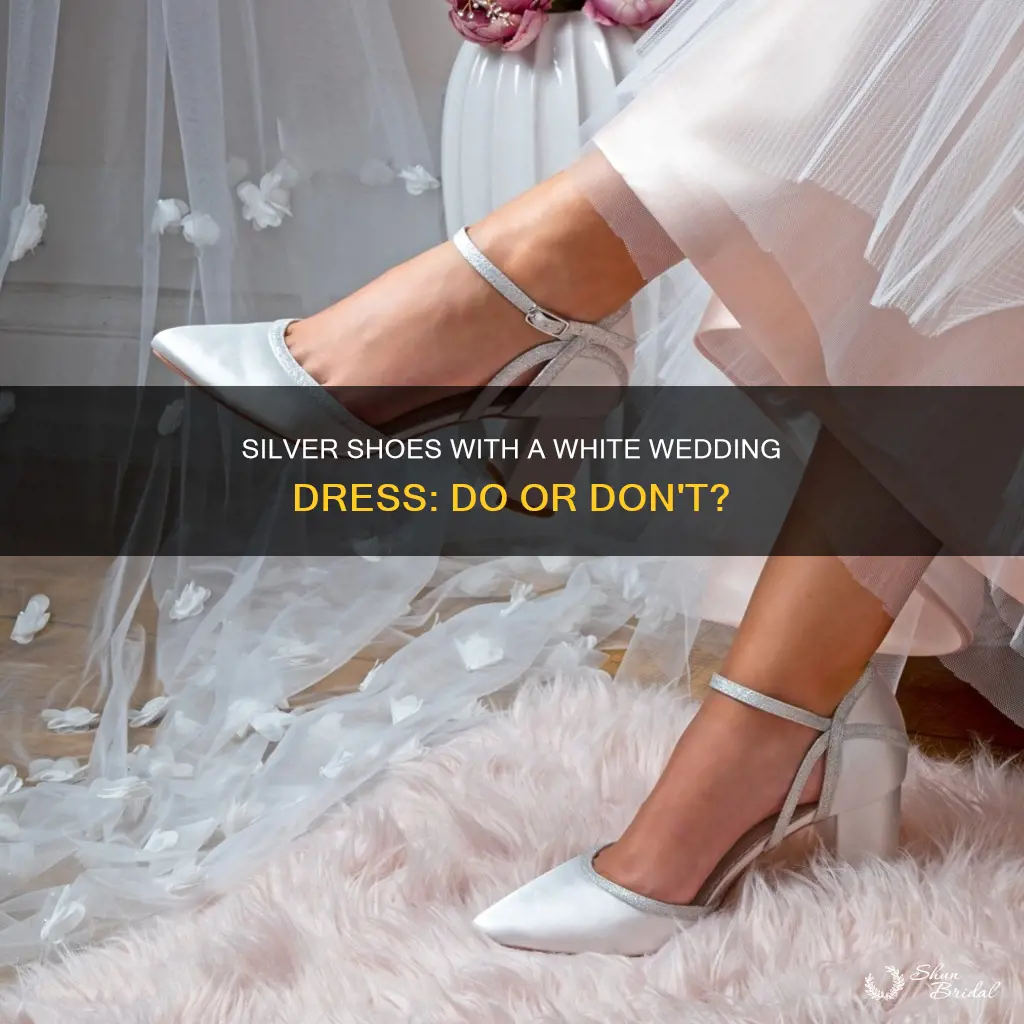 can I wear silver shoes with a white wedding dress