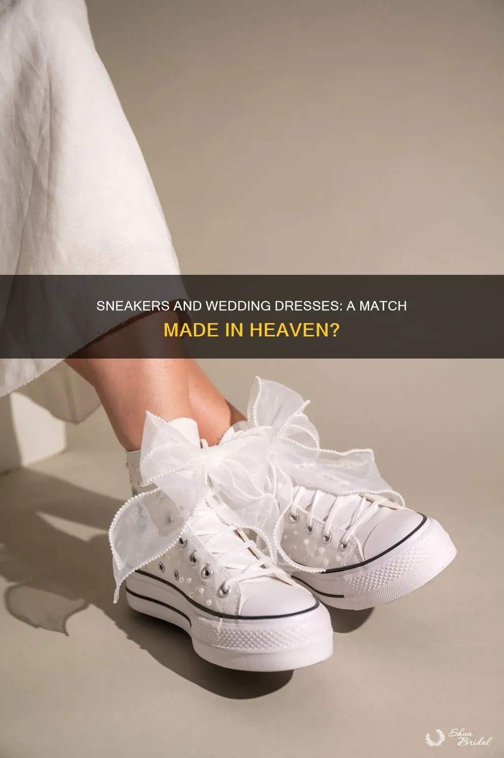 can I wear sneakers under my wedding dress