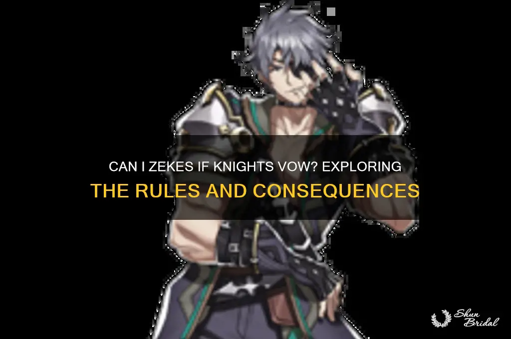 can i zekes if knights vow