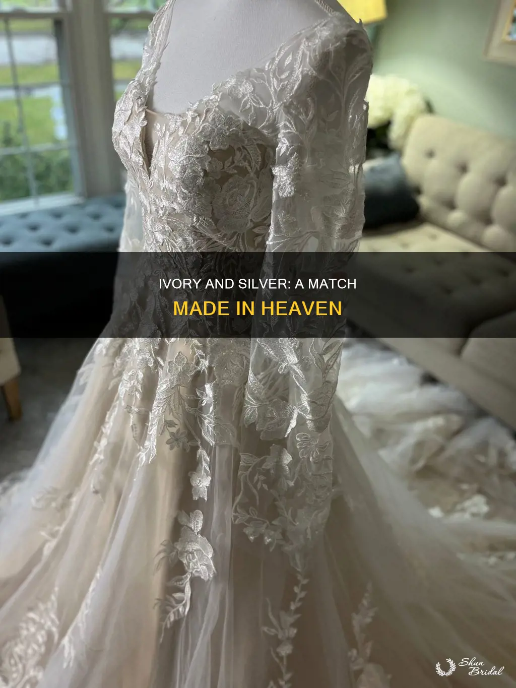 can ivory and silver work wedding dress