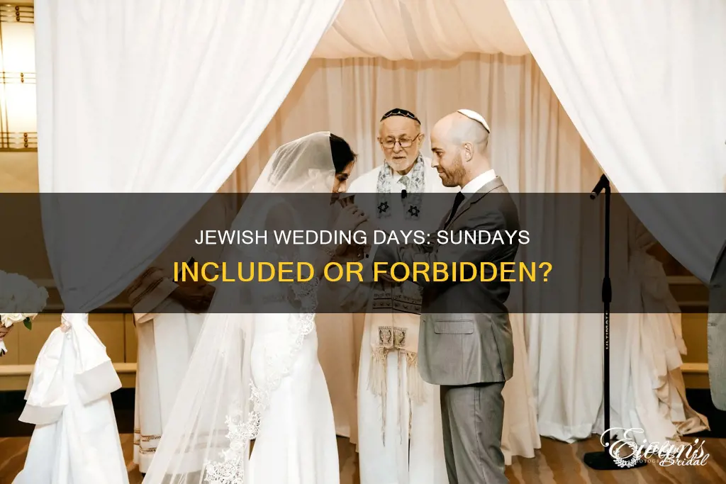 can jews have weddings on sundays