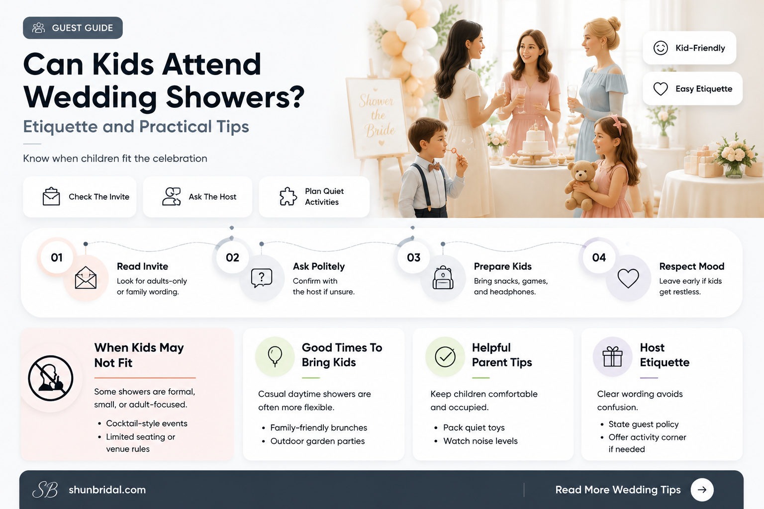 are kida able to go to a wedding shower