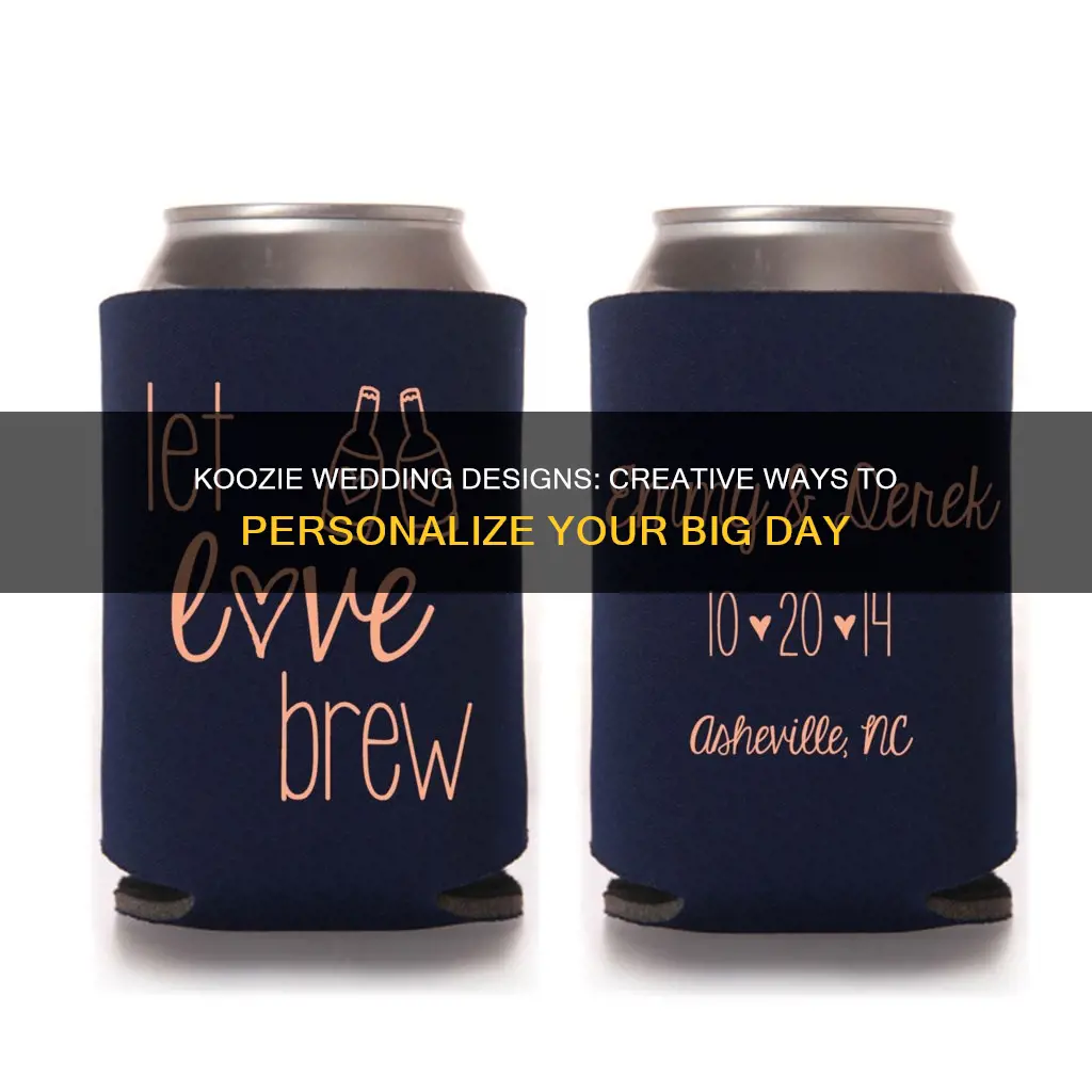 can koozie wedding designs