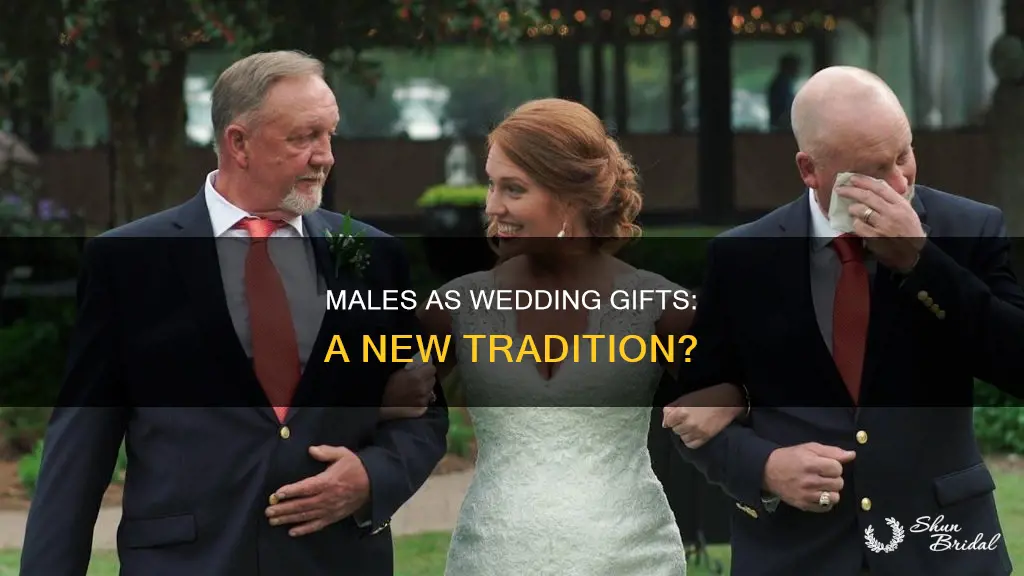 can males be given away at weddings