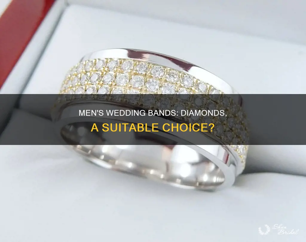 can mens wedding bands have diamonds