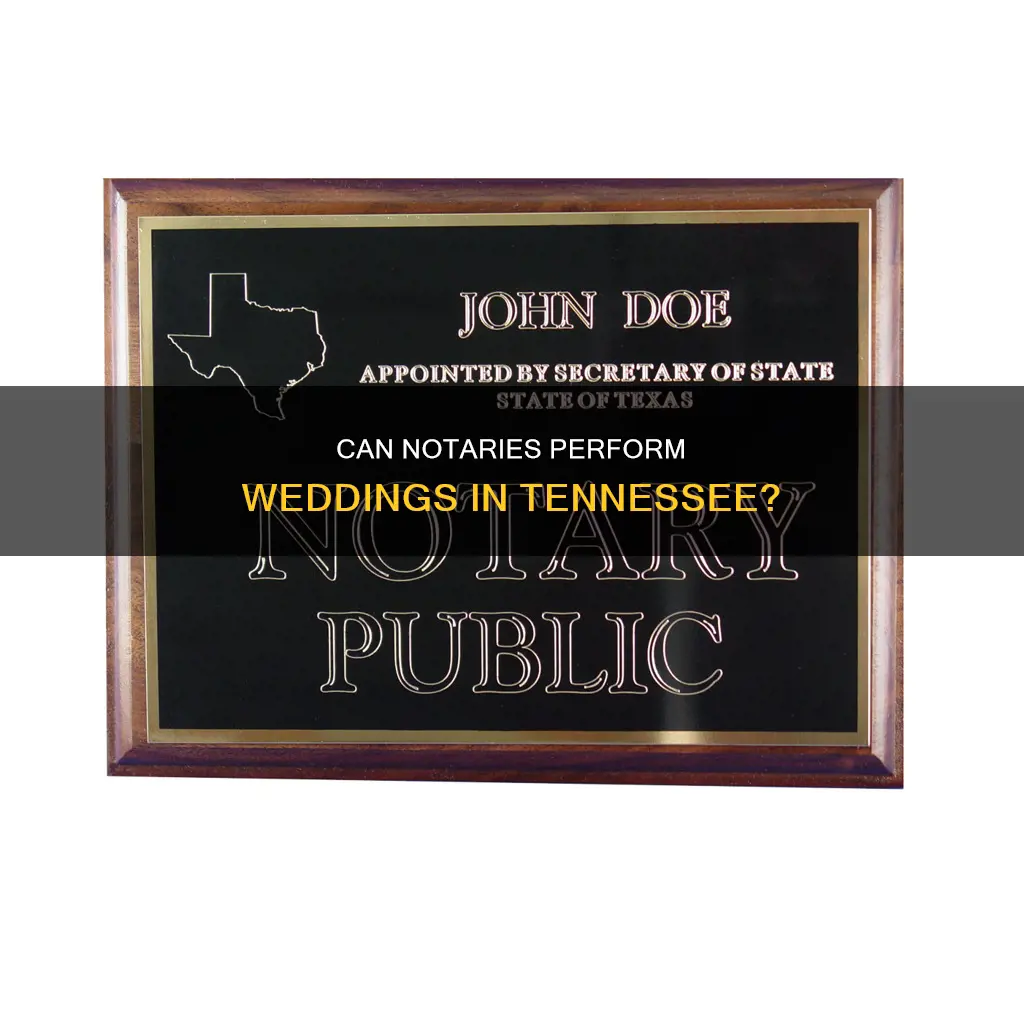 can notaries perform weddings in Tennessee