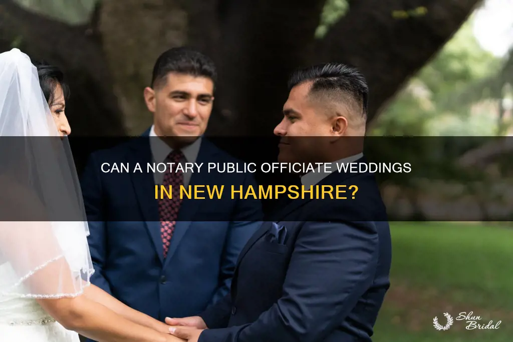 can notary public new hampshire legally perform weddings