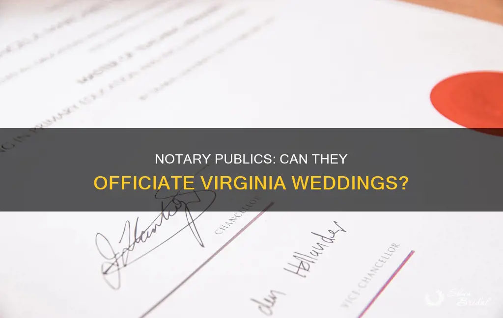 can notary public officiate a wedding in Virginia