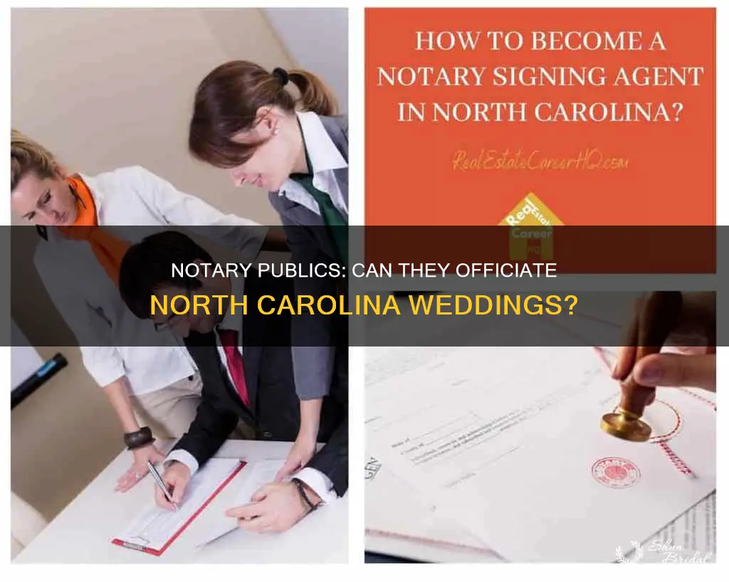 can notary publics officiate a wedding in north carolina