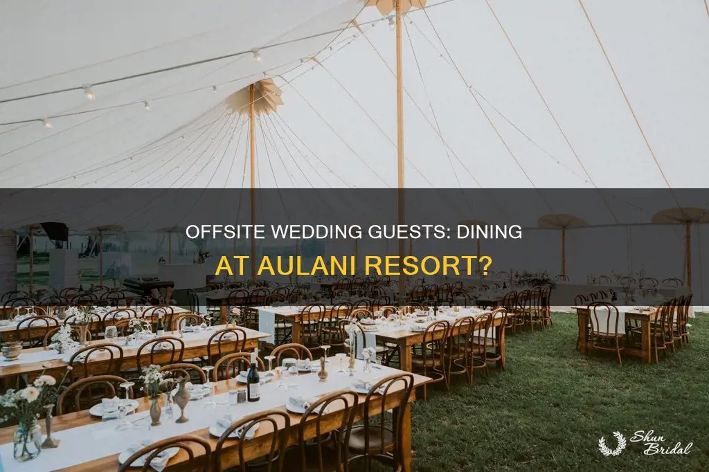 can offsite wedding party dine at aulani resort