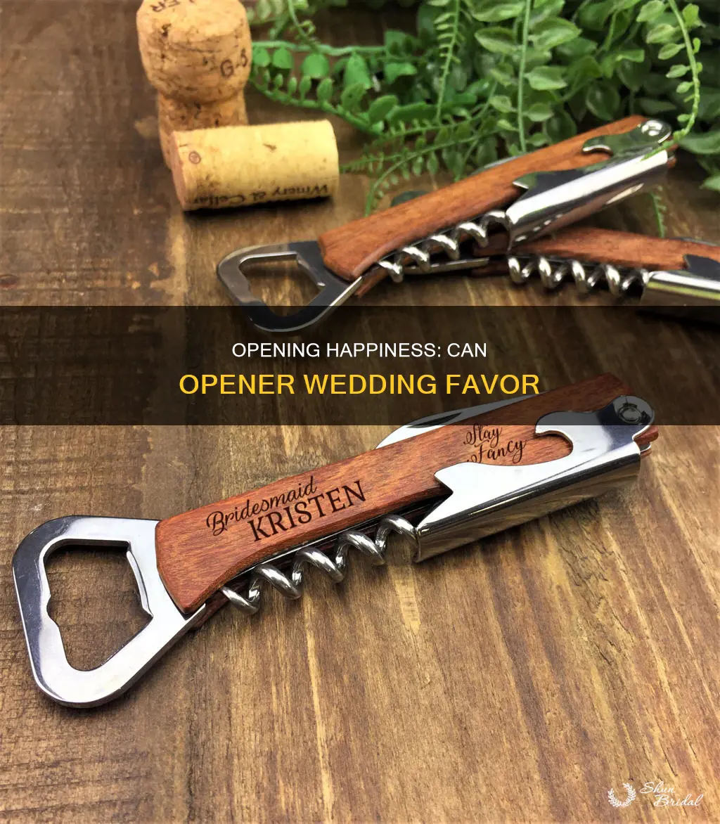 can opener wedding favor sign