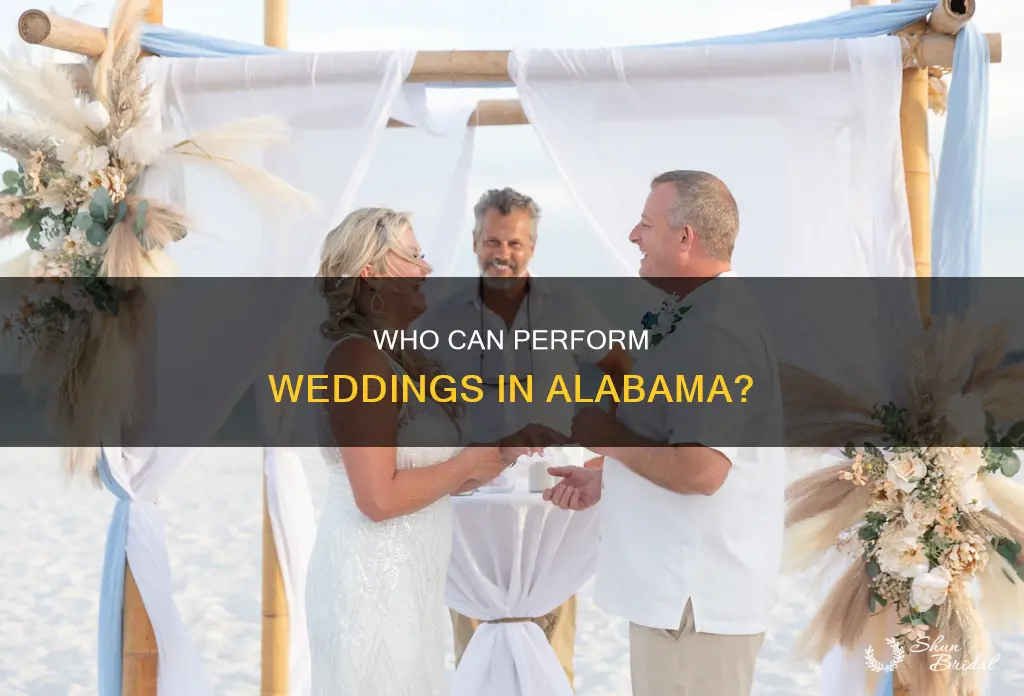 can ordained minister perform weddings in alabama