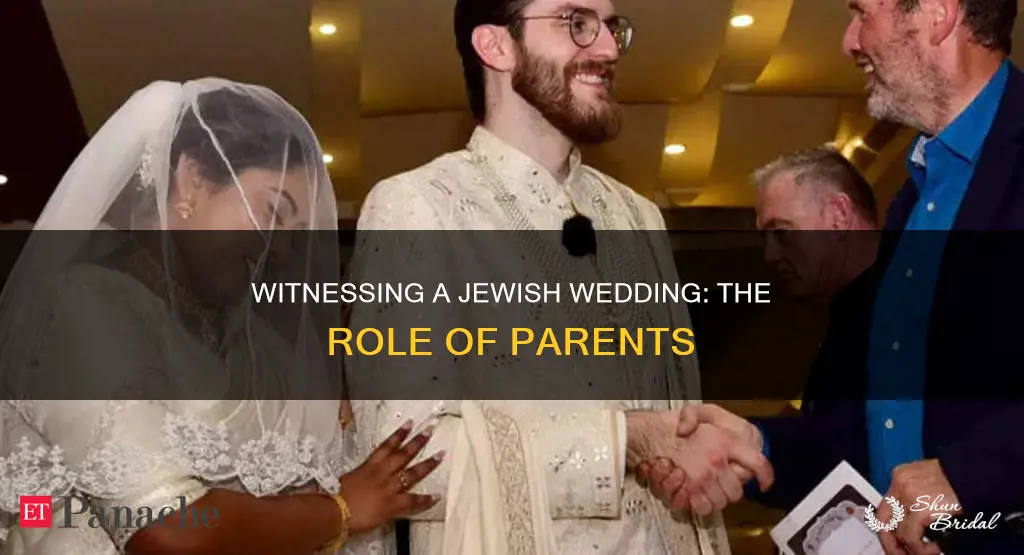 can parents be witnesses for jewish wedding