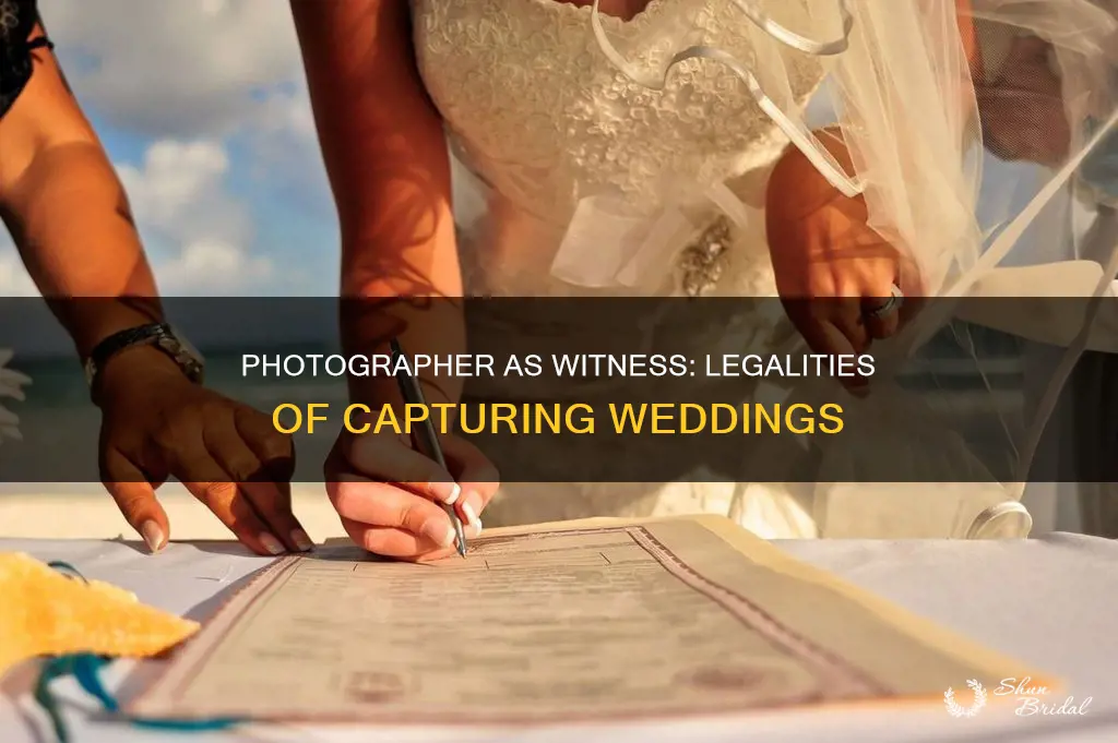 can photographer be a wedding witness