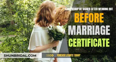 Prenup: After Vows, Before Certificate?