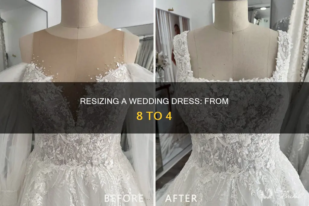can resize wedding dress size 8 to size 4