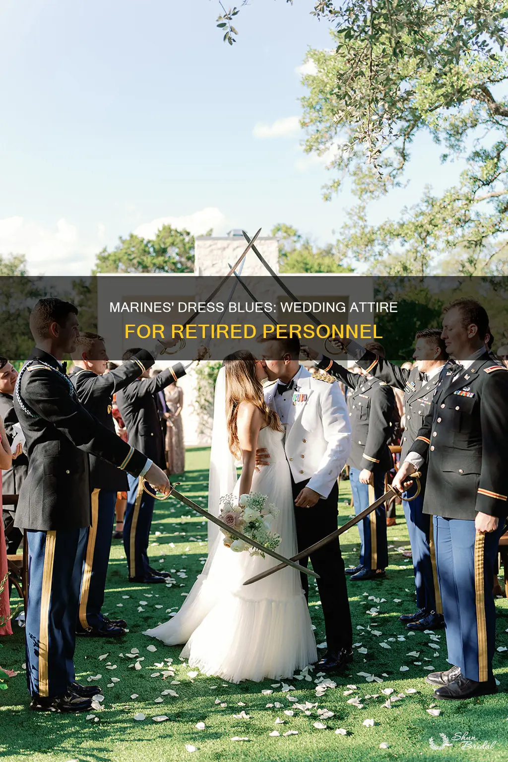 can retired marines wear dress blues for wedding