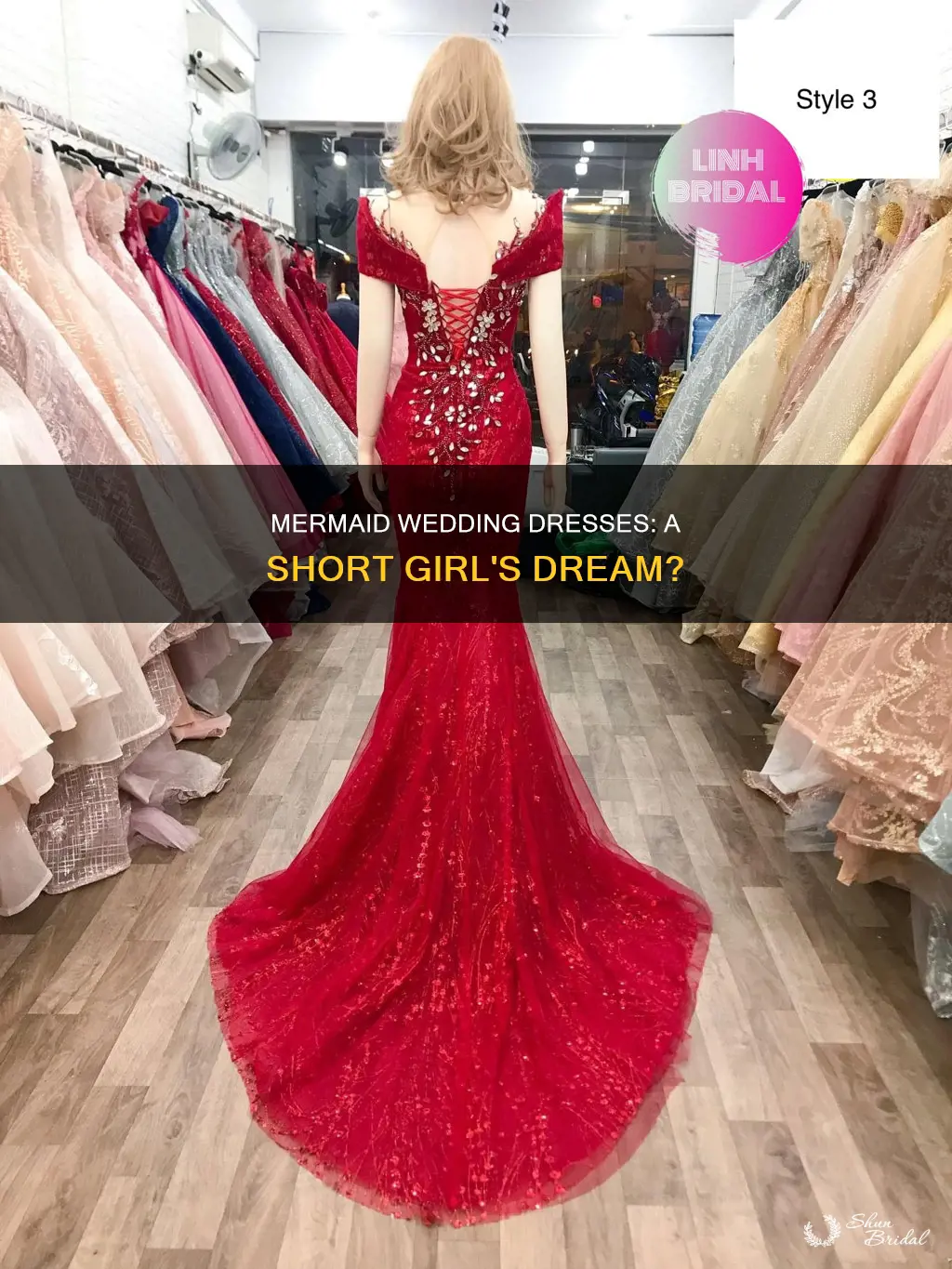 can short girls wear mermaid wedding dress