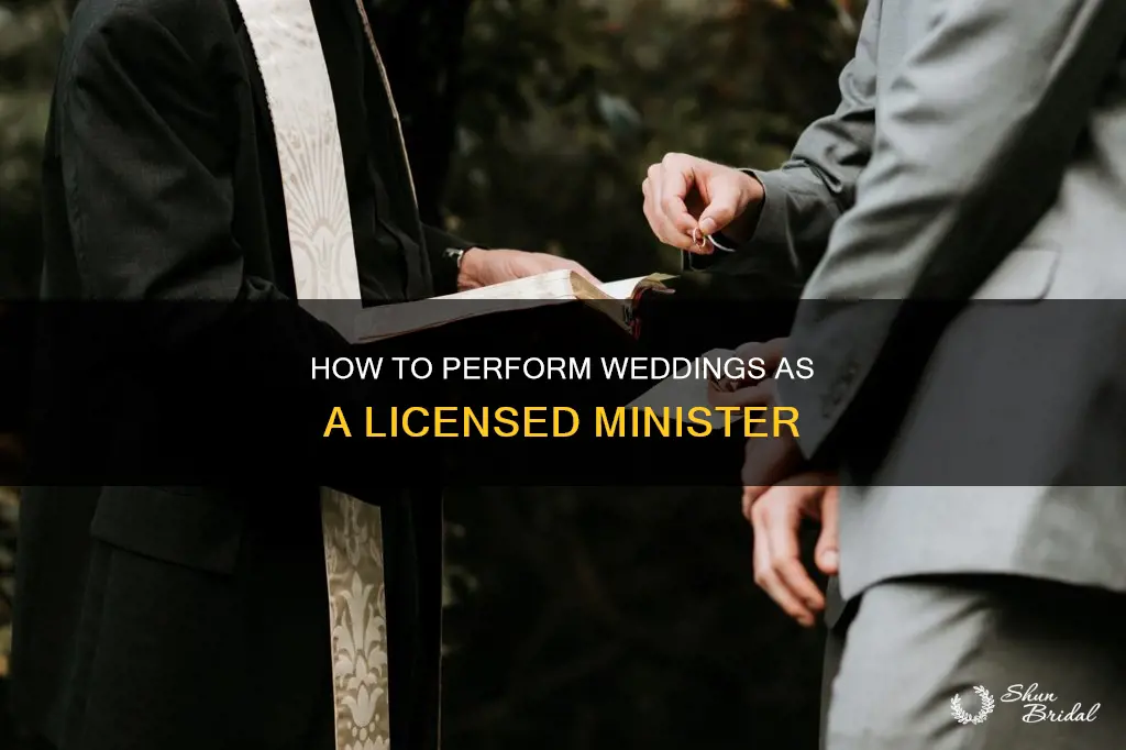 can someone be a licensed minister perform weddings