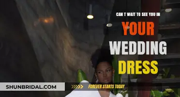 The Moment I See You in Your Wedding Dress