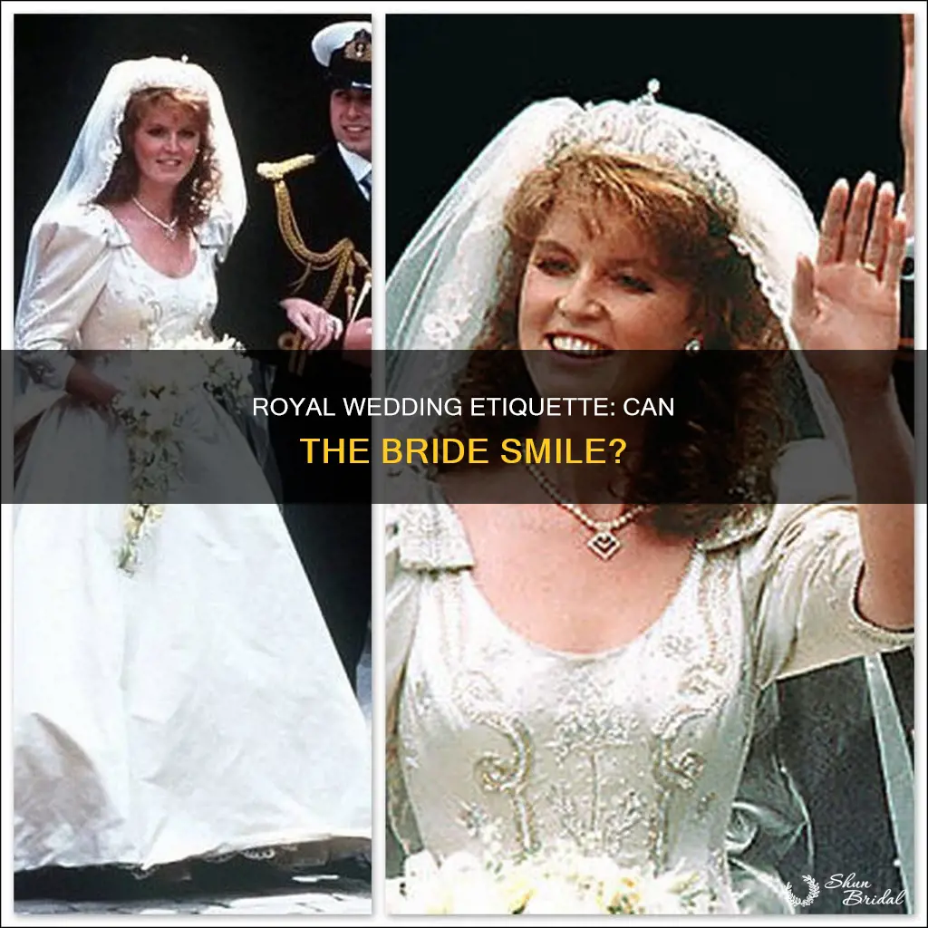 can the bride smile at a royal wedding