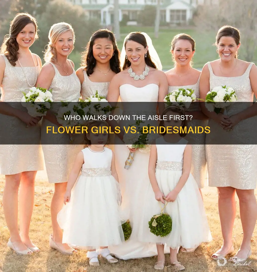 can the flower girl go before the bridesmaids