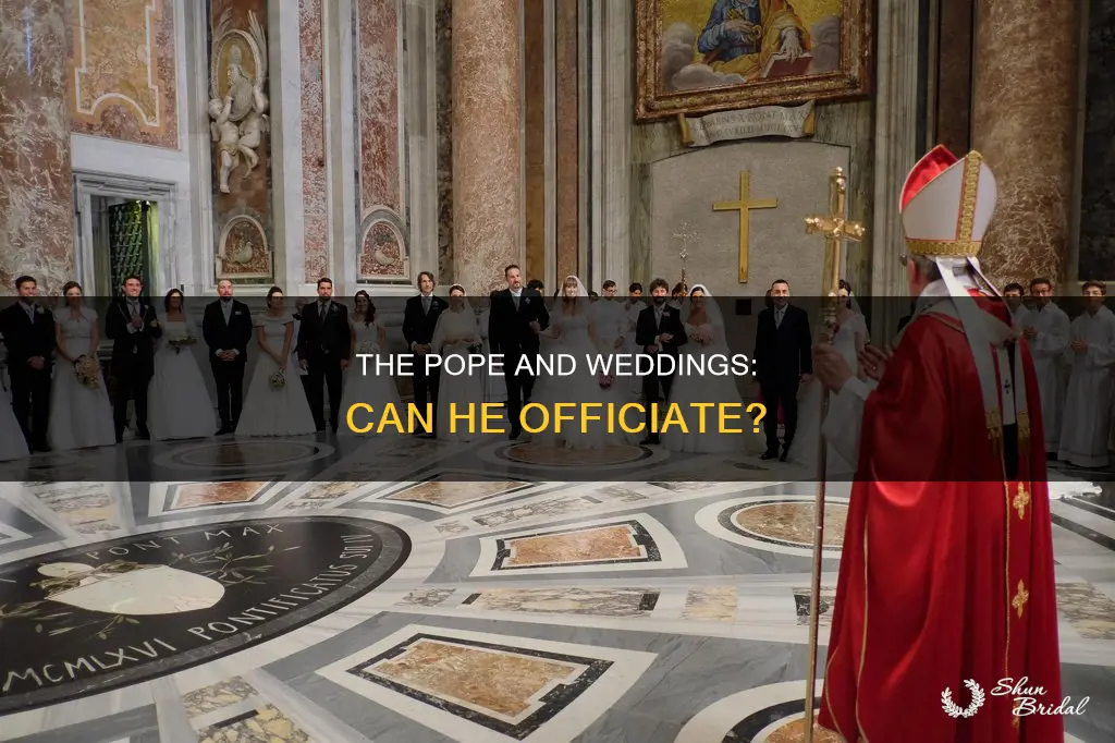 can the pope perform wedding