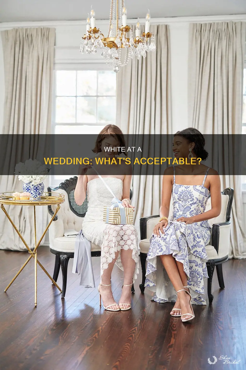 can there be white on my dress at a wedding