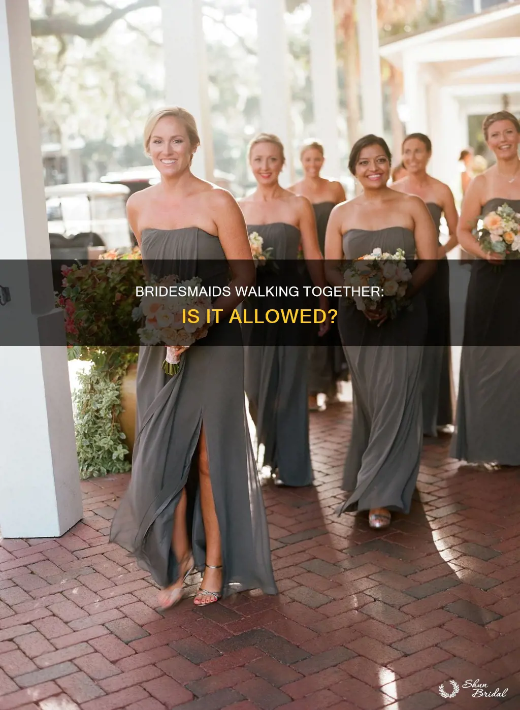 can two bridesmaids walk together