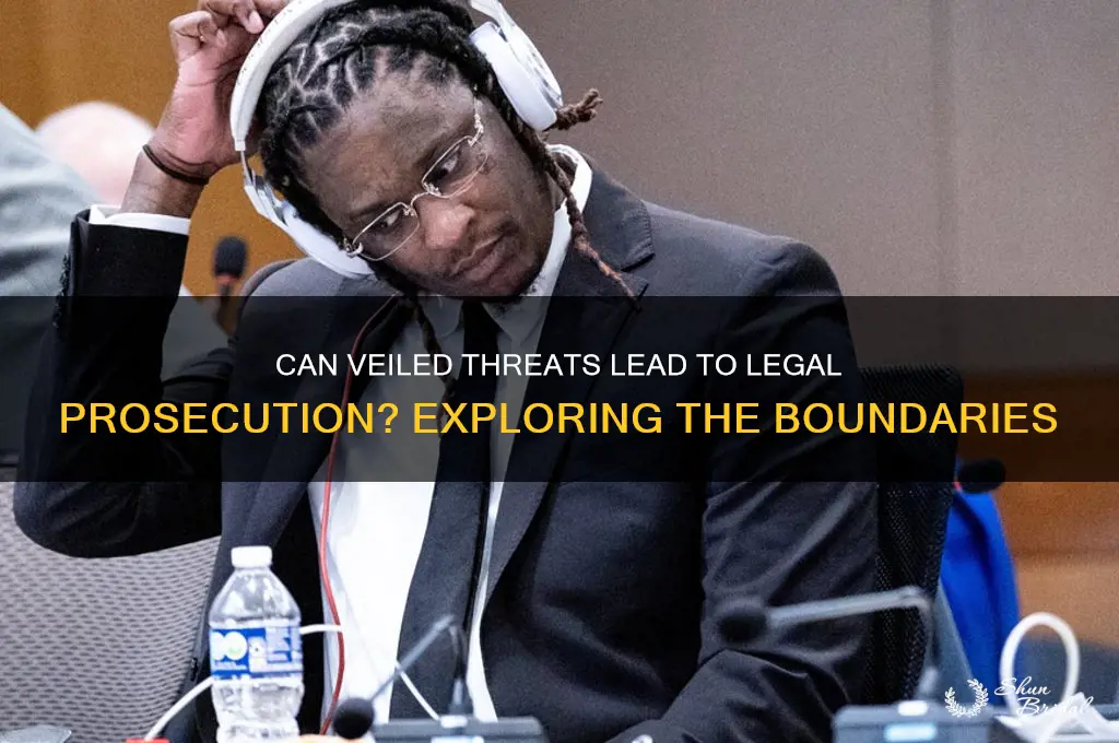 can veiled threats be prosecuted