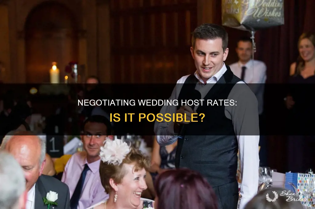 can we negotiate a price for wedding host